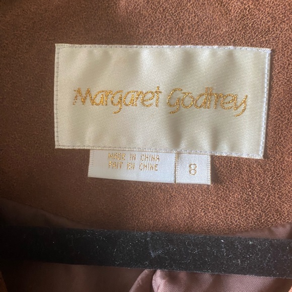 Margaret Godfrey suede long length leather jacket/trench. - Picture 6 of 9